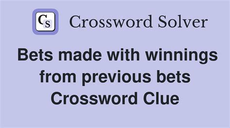 track bets crossword clue.